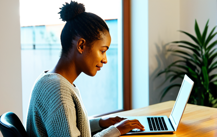 모잠비크 비자 발급 절차 - Image Prompt 1: The E-Visa Journey from Home**