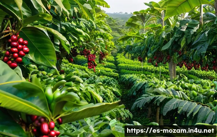 모잠비크 커피 산업 성장 가능성 - Rescuing the Coffee Legacy in Gorongosa**

**Prompt:** "A vibrant, panoramic view of a sustainable A...